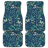Butterfly Leaves Pattern Front And Back Car Mats 202905 - YourCarButBetter