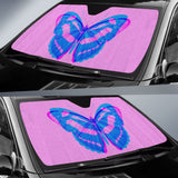 Butterfly Pink and Blue Car Auto Sun Shades 211301 - YourCarButBetter