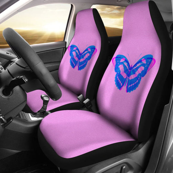 Butterfly Pink and Blue Car Seat Covers 211301 - YourCarButBetter