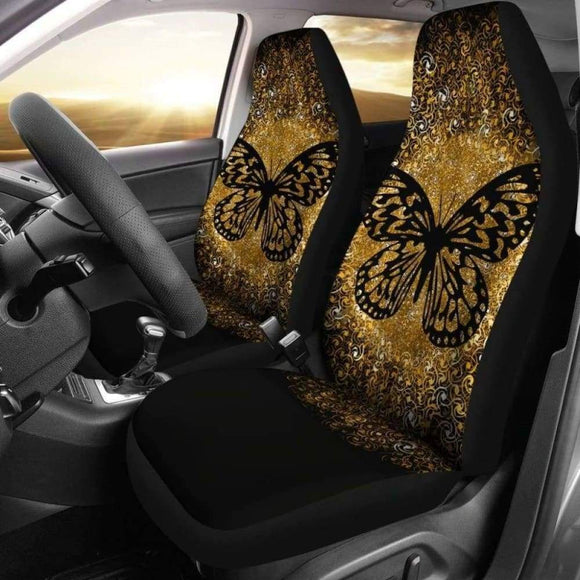 Butterfly Zen Gold Car Seat Covers 171204 - YourCarButBetter