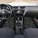 B&W Celestial With Green Stars Front And Back Car Mats 101819 - YourCarButBetter