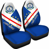 Cabo Verde Car Seat Cover - Cabo Verde Flag And Coat Of Arms - 25 105905 - YourCarButBetter