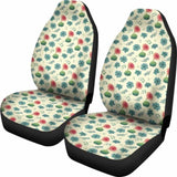 Cactus And Succulent Pattern Car Seat Covers Cream Light Pattern 102802 - YourCarButBetter