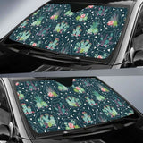 Cactus Glass Terrarium Pattern Car Auto Sun Shades 085424 - YourCarButBetter