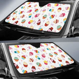 Cake Cupcake Design Pattern Car Auto Sun Shades 460402 - YourCarButBetter