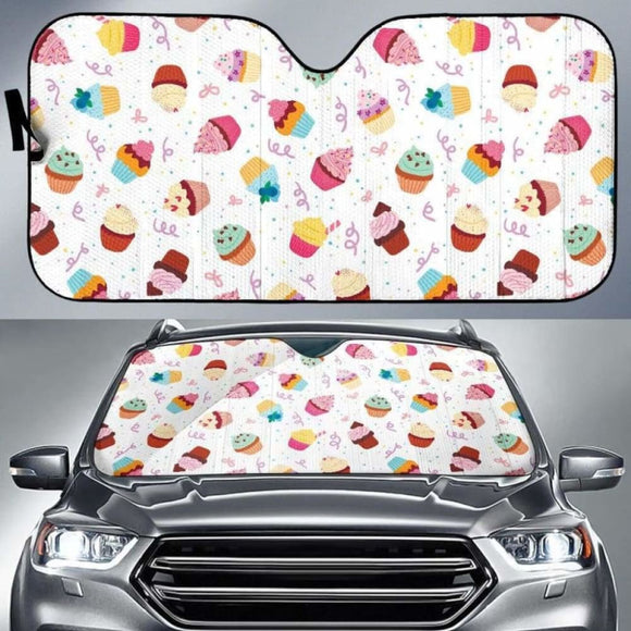 Cake Cupcake Design Pattern Car Auto Sun Shades 460402 - YourCarButBetter