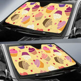 Cake Cupcake Heart Cherry Pattern Car Auto Sun Shades 460402 - YourCarButBetter