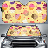 Cake Cupcake Heart Cherry Pattern Car Auto Sun Shades 460402 - YourCarButBetter