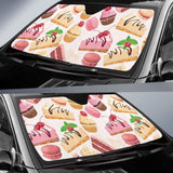 Cake Cupcake Sweets Pattern Car Auto Sun Shades 460402 - YourCarButBetter