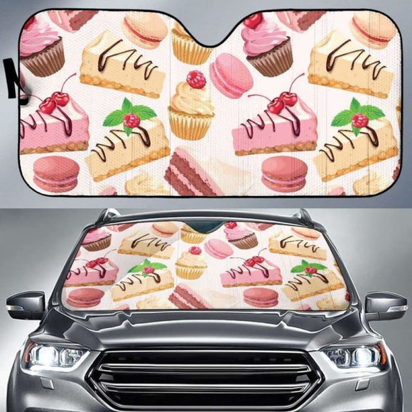 Cake Cupcake Sweets Pattern Car Auto Sun Shades 460402 - YourCarButBetter