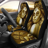 Calavera Fresh Look Design #2 Car Seat Covers (Hazel Sparkle & Shine Rose) - 174510 - YourCarButBetter