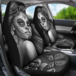 Calavera Fresh Look Design #2 Car Seat Covers (Vintage Retro) 094201 - YourCarButBetter