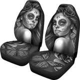 Calavera Fresh Look Design #2 Car Seat Covers (Vintage Retro) 094201 - YourCarButBetter