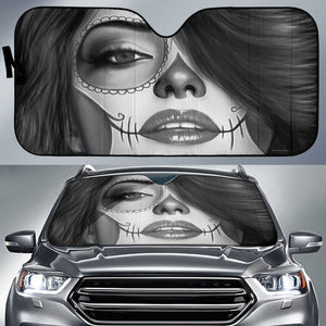 Calavera Fresh Look Design #3 Auto Sun Shade (Vintage Retro) 094201 - YourCarButBetter