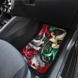 Calavera Sugar Skull Kissing Car Floor Mats 210301 - YourCarButBetter