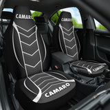 Camaro Flat Black Car Seat Covers 210901 - YourCarButBetter