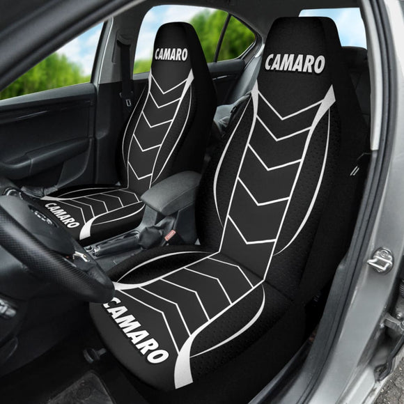 Camaro Gloss Black Car Seat Covers 210901 - YourCarButBetter