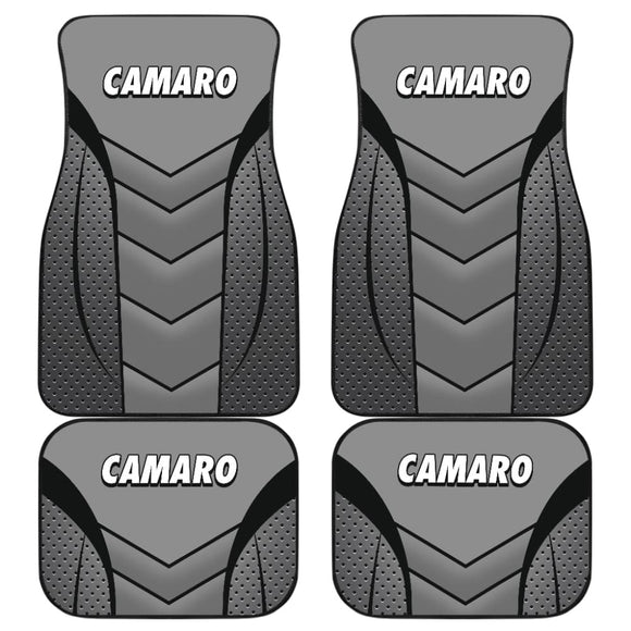 Camaro Silver Car Floor Mats 210901 - YourCarButBetter