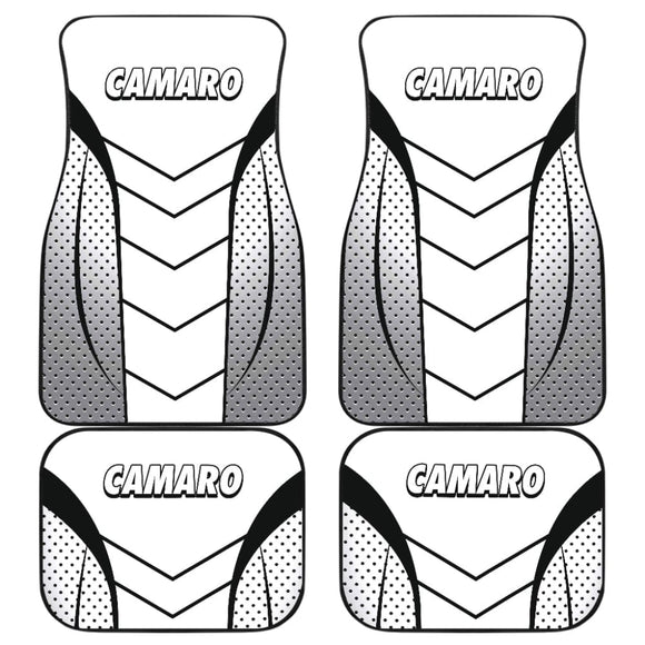 Camaro White Car Floor Mats 210901 - YourCarButBetter