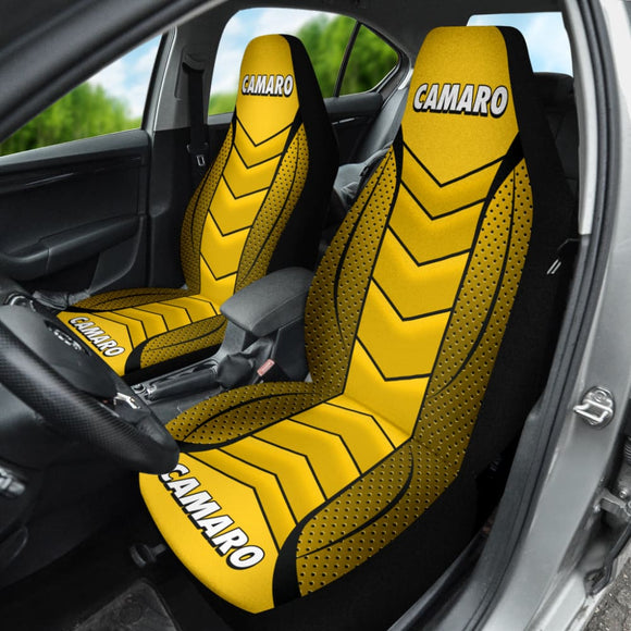 Camaro Yellow Car Seat Covers 210901 - YourCarButBetter