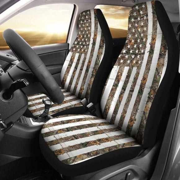 Camo Car Seat Cover Usa Flag 112608 - YourCarButBetter