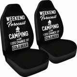 Camping 100% Chance Of Beer Car Seat Covers 195016 - YourCarButBetter