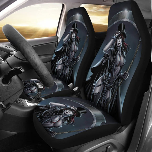 Can Not Escape From Dark Queen Grim Reaper Car Seat Covers 210603 - YourCarButBetter