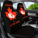 Canada By My Side Black Car Seat Covers 550317 - YourCarButBetter