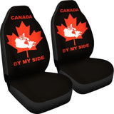 Canada By My Side Black Car Seat Covers 550317 - YourCarButBetter