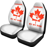 Canada By My Side White Car Seat Covers 550317 - YourCarButBetter