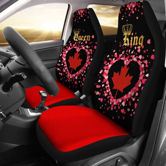 Canada Car Seat Cover Couple King Queen 550317 - YourCarButBetter