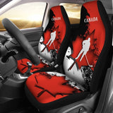 Canada Car Seat Cover - Maple Leaf Hockey 174510 - YourCarButBetter