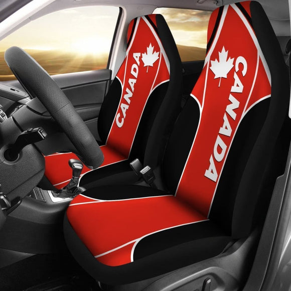 Canada Car Seat Covers - Canadian Maple Leaf Sport Style 174510 - YourCarButBetter