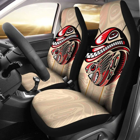 Canada Car Seat Covers Haida Eagle And Killer Dog 110424 - YourCarButBetter