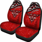 Canada Car Seat Covers - Haida Eagle Style Tattoo (Red) A02 174510 - YourCarButBetter