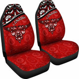 Canada Car Seat Covers - Haida Eagle Style Tattoo (Red) A02 174510 - YourCarButBetter