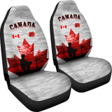 Canada Car Seat Covers Lest We Forget Remembrance Day Poppy 550317 - YourCarButBetter