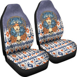 Canada Car Seat Covers Native American Girl With Wolf Headdress 5 550317 - YourCarButBetter