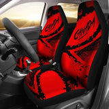 Canada Car Seat Covers - Red Black Color Blur Style -01 174510 - YourCarButBetter