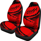 Canada Car Seat Covers Red Black Color Blur Style 550317 - YourCarButBetter