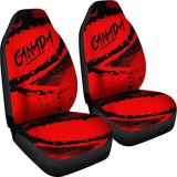 Canada Car Seat Covers Red Black Color Blur Style 550317 - YourCarButBetter