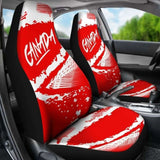 Canada Car Seat Covers - Red White Color Blur Style -01 174510 - YourCarButBetter