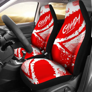 Canada Car Seat Covers Red White Color Blur Style 550317 - YourCarButBetter