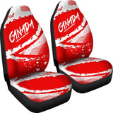 Canada Car Seat Covers Red White Color Blur Style 550317 - YourCarButBetter