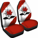 Canada Day True North Strong And Free Maple Leaf Compass Car Seat Covers 2 174914 - YourCarButBetter