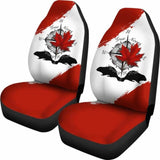 Canada Day True North Strong And Free Maple Leaf Compass Car Seat Covers 2 174914 - YourCarButBetter