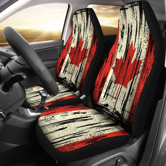 Canada Grunge Flag Car Seat Cover 1 232125 - YourCarButBetter