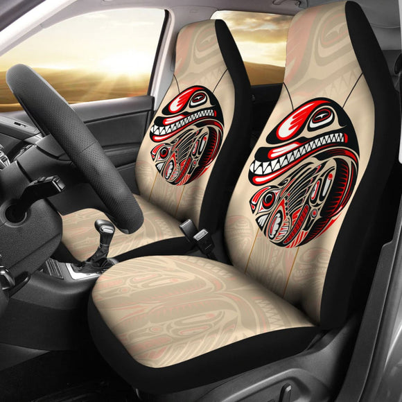 Canada Haida Eagle And Killer Dog Car Seat Covers 211901 - YourCarButBetter