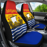 Canada New Brunswick Flag Car Seat Covers 550317 - YourCarButBetter