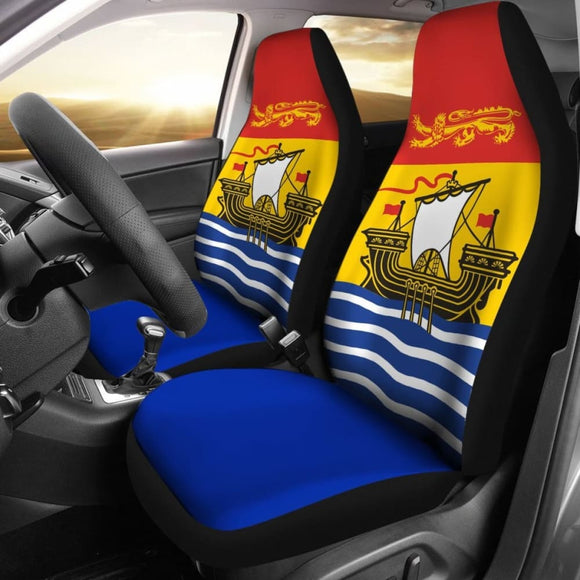 Canada New Brunswick Flag Car Seat Covers 550317 - YourCarButBetter